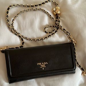 Prada safiano long wallet.